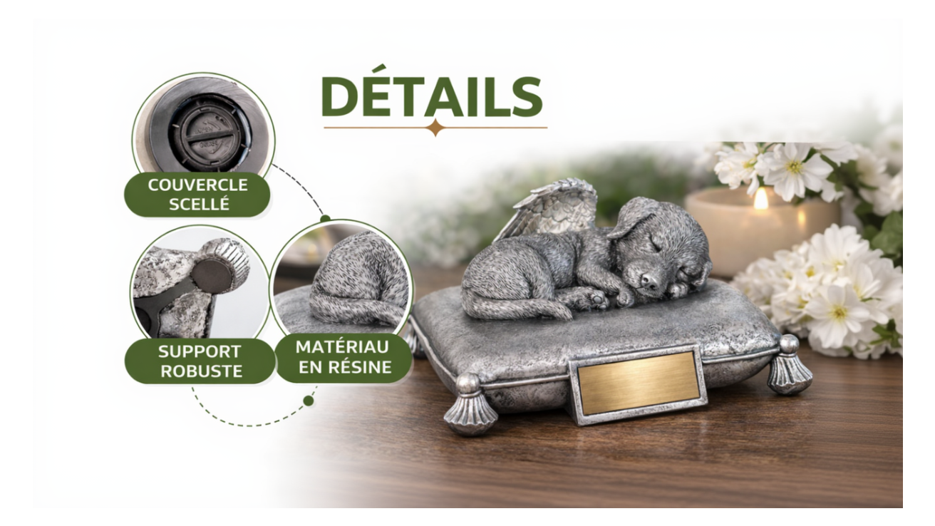 Statue souvenir personnalisée pour animal – Hommage éternel pour chien